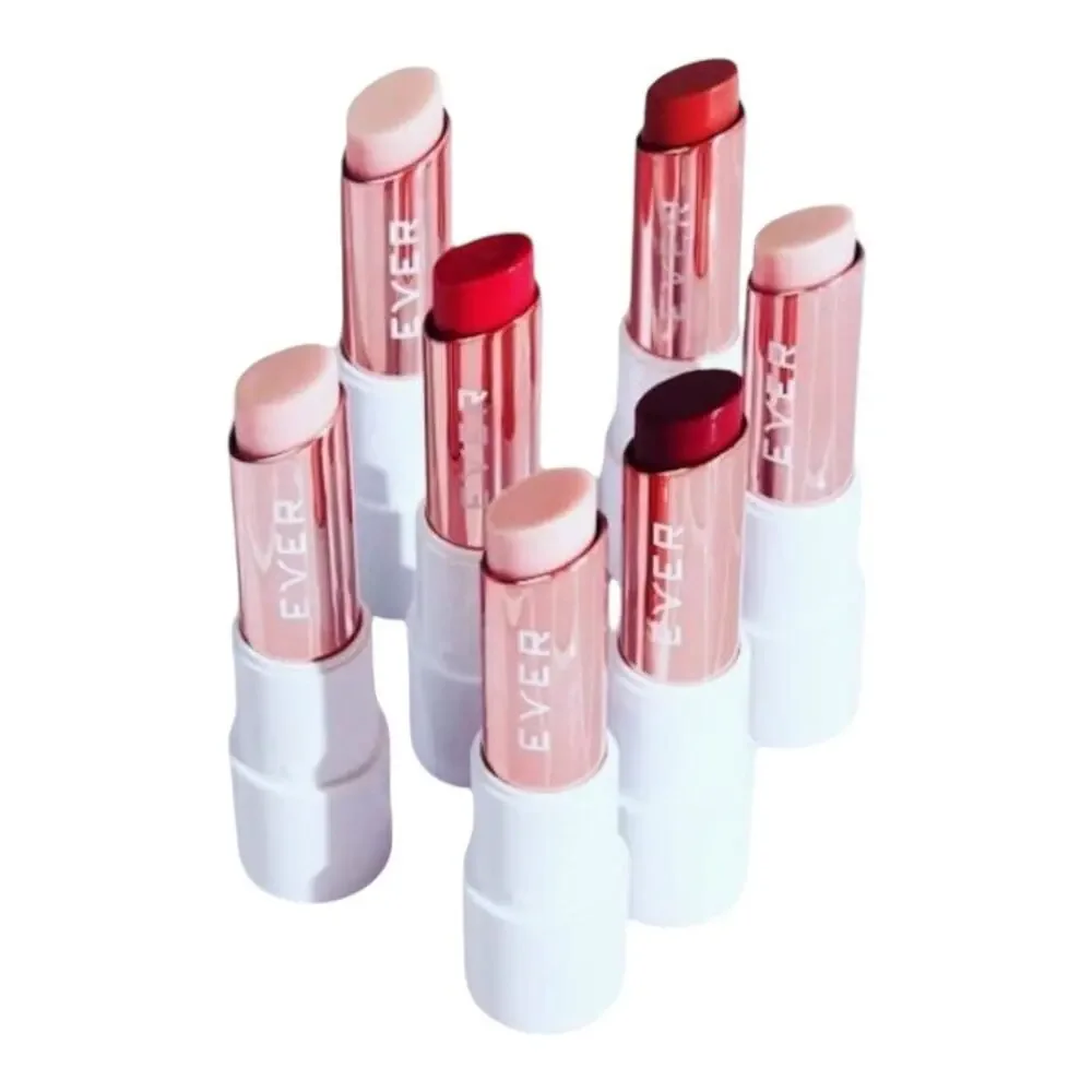 EVER Smooth Peptide Lip Therapy Coral Orange Pink Hydrating Lip Balm NIB